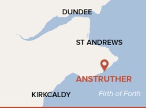 Map showing Anstruther